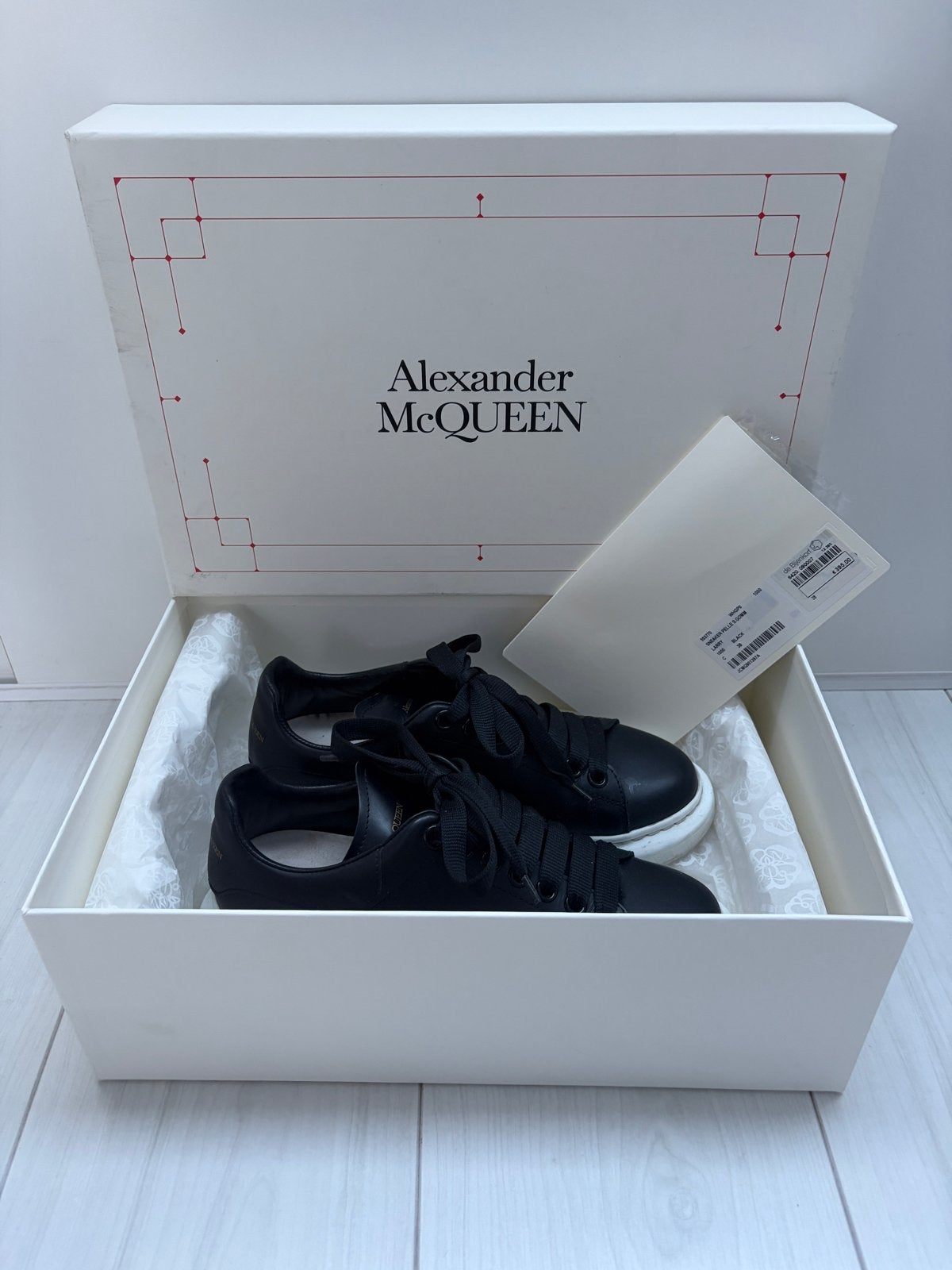 Alexander McQueen Sneakers Zwart Maat 38, Kleding | Dames, Ophalen, Zo goed als nieuw, Zwart, Sneakers of Gympen
