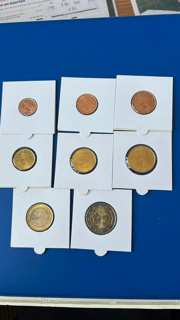 Finland unc set 2010 1€ cent t/m 2 €, Ophalen of Verzenden, Overige landen