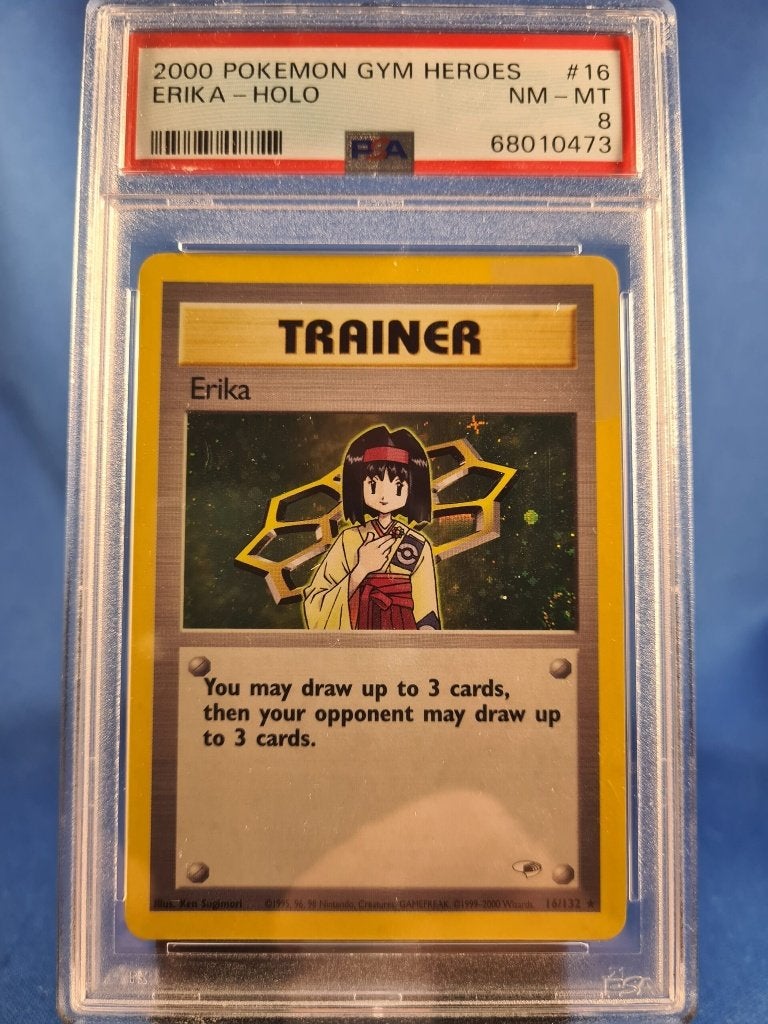 Erika 16/132 - Gym Heroes (PSA 8), Verzenden, Gebruikt