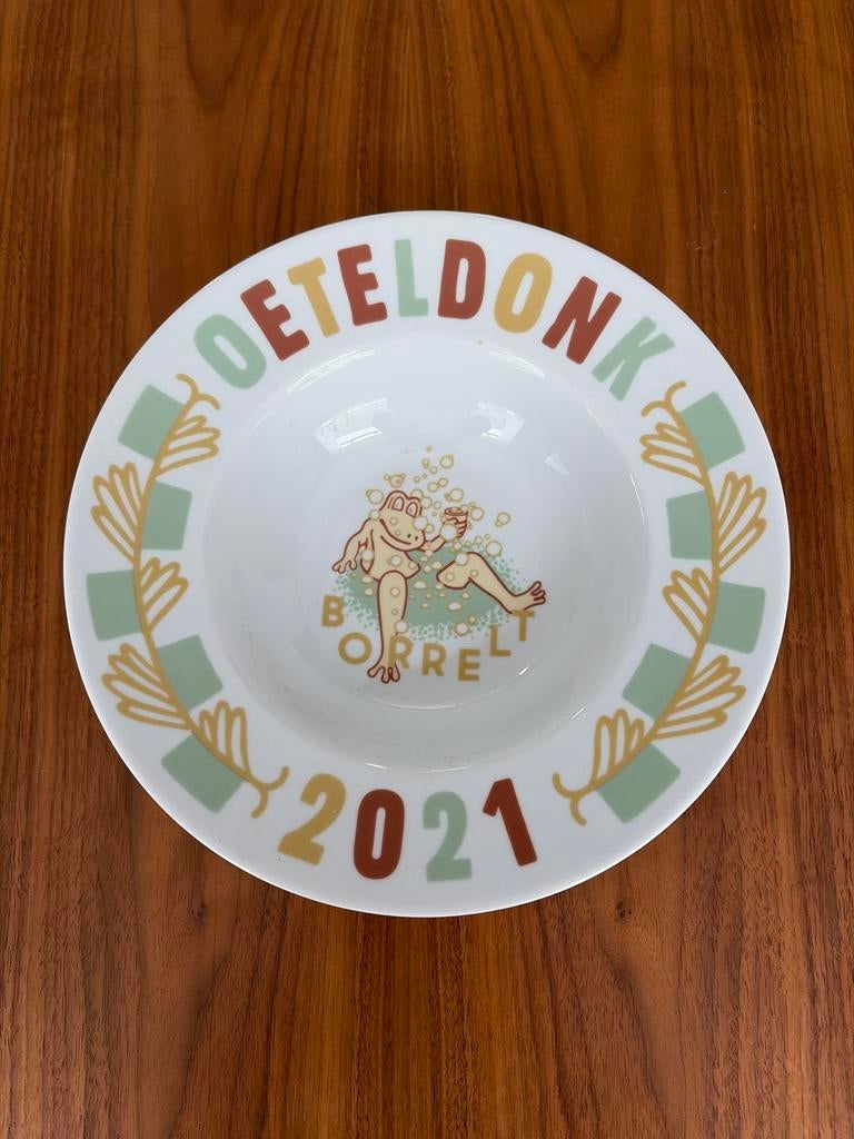 Oeteldonk soepbord 2021 - Borrelt, Ophalen, Keramiek, Zo goed als nieuw, Bord(en)