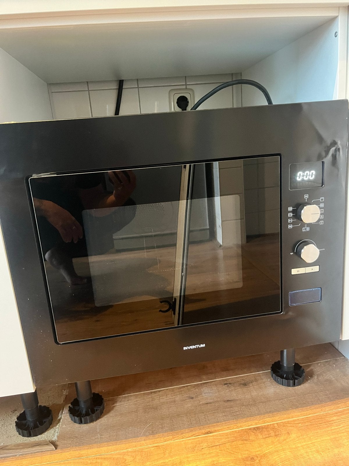Nieuwe inventum IMC6132FZWA Inbouw combimagnetron met deuk, Ophalen, Combimagnetron, 60 cm of meer, Inbouw