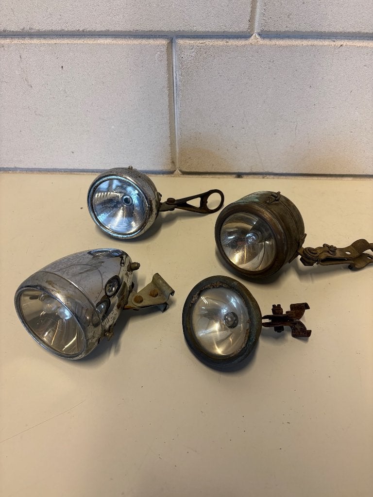 Vintage fiets koplampen, Fietsen en Brommers, Verzenden, Gebruikt, Dynamo, Voorlicht