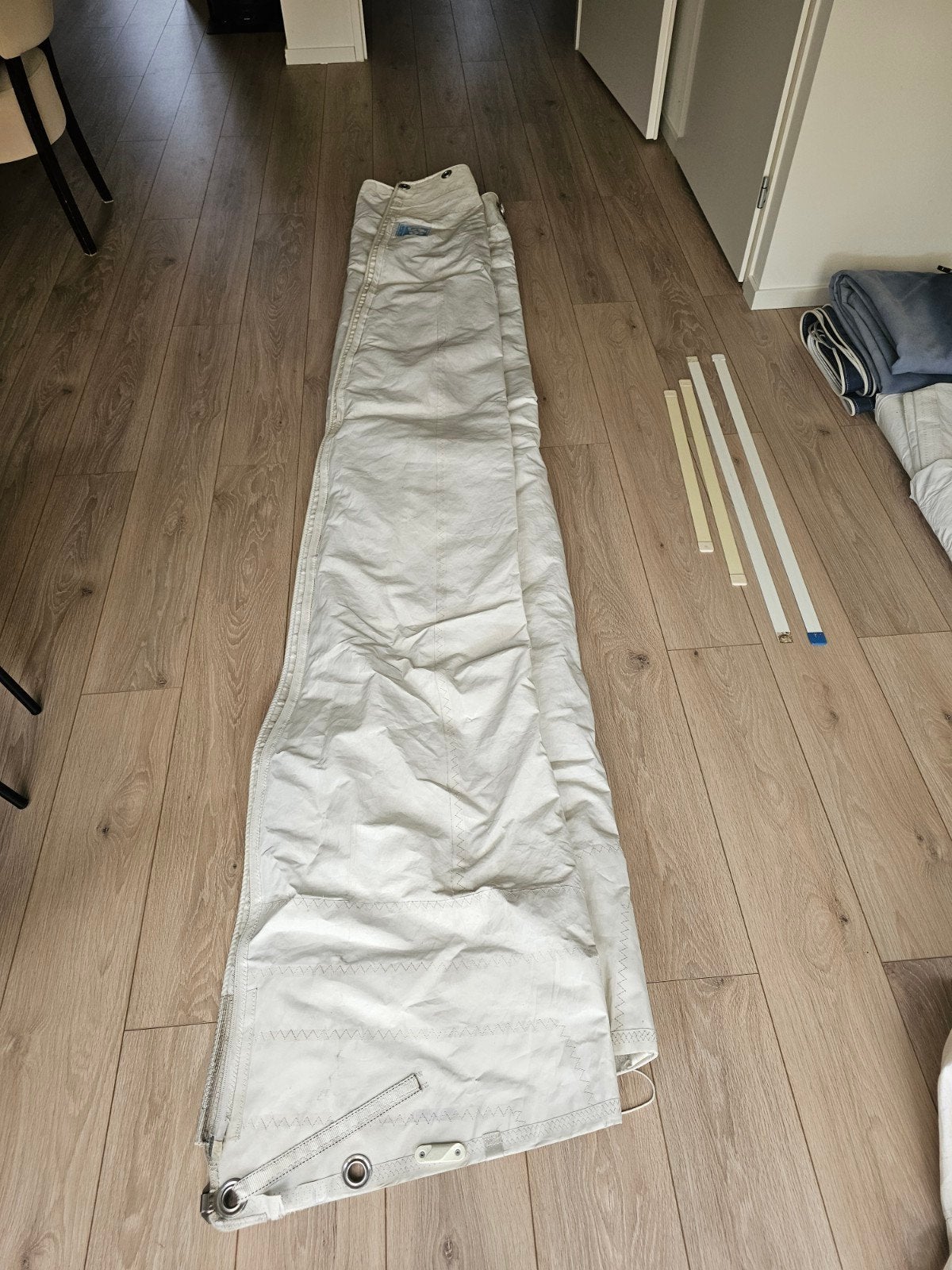 grootzeil fok, huik en fokkenhoes midget 26 zeilboot, Ophalen of Verzenden, Gebruikt, Minder dan 15 m²