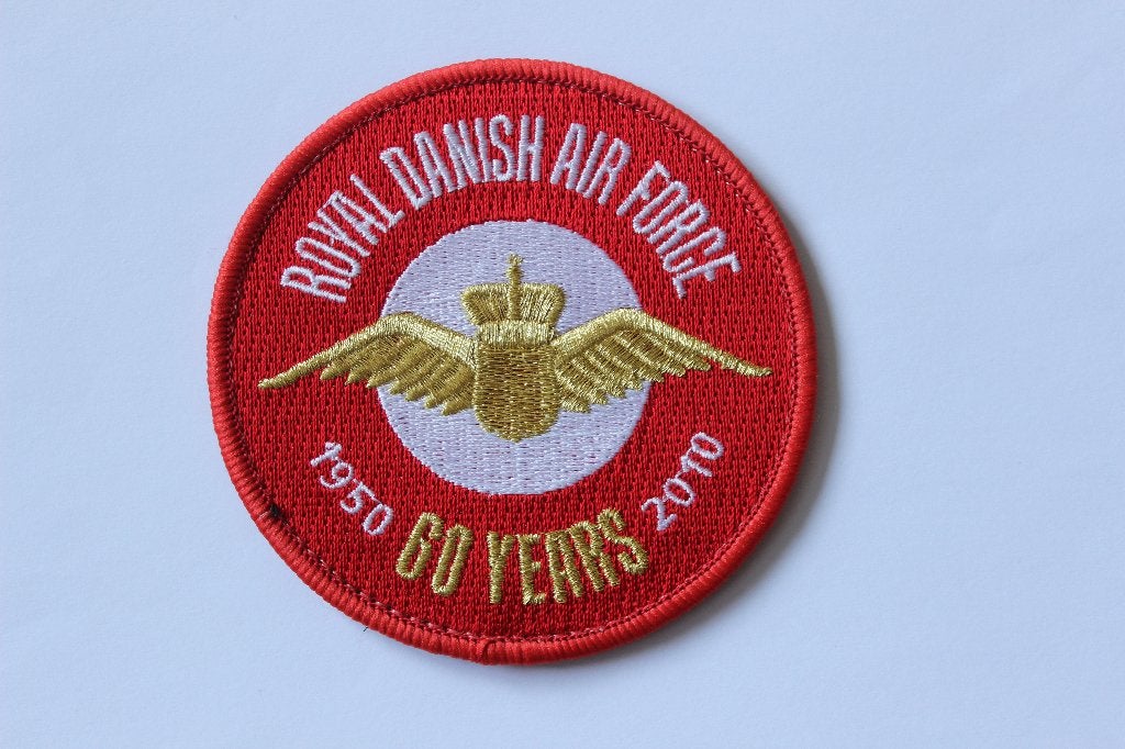 patch 60  years  royal danish air force, Verzenden, Zo goed als nieuw, Patch, Badge of Embleem