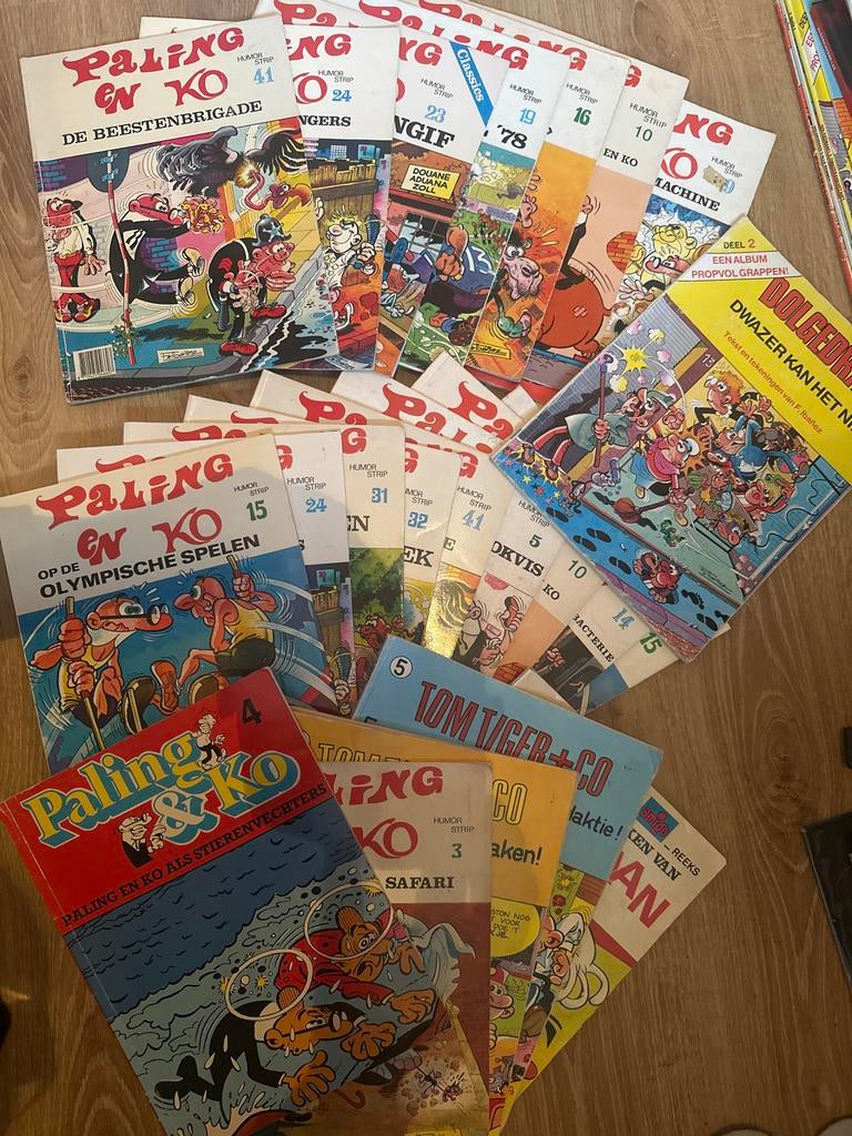 Paling en Ko & Tom Tiger + Co stripboeken collectie, Boeken, Stripboeken, Meerdere stripboeken, Ophalen of Verzenden, Gelezen