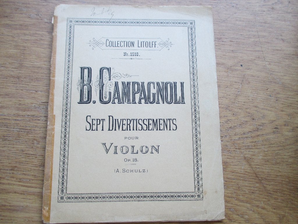 B.Campagnolie - sept divertissements voor viool, Muziek en Instrumenten, Bladmuziek, Gebruikt, Klassiek, Ophalen of Verzenden