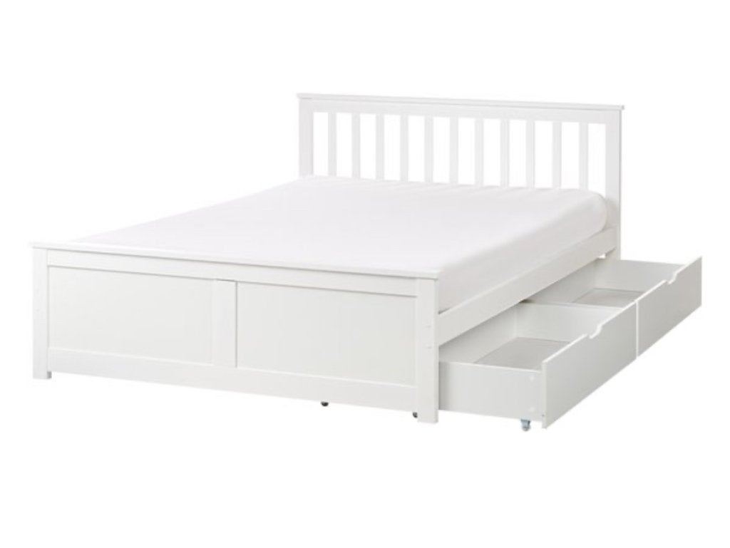 Bedframe met lattenbodems, Ophalen, Tweepersoons, Zo goed als nieuw, 160 cm