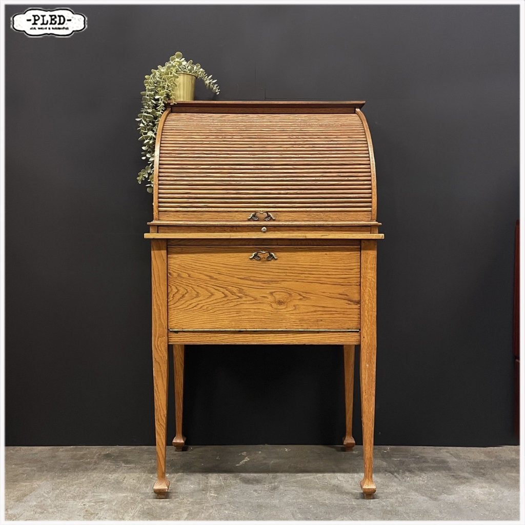 Franse eiken rolluiksecretaire / eerste helft 20e eeuw, Antiek en Kunst, Antiek | Meubels | Kasten, Ophalen