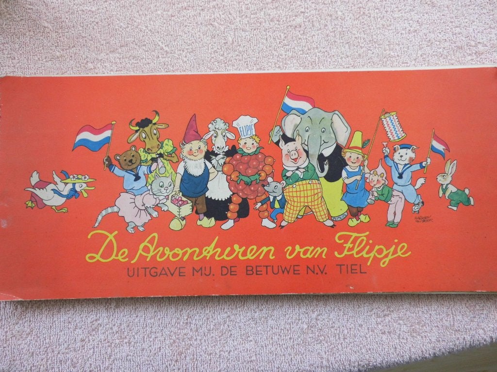 Vintage Flipje Tiel stripboek - De Avonturen van Flipje, Ophalen of Verzenden, Gebruikt, Gebruiksvoorwerp