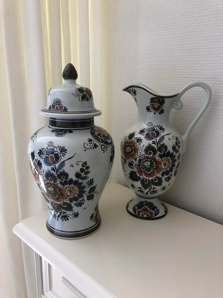 Delft aardewerk polychroom  nr .433 en nr.1874, Ophalen of Verzenden