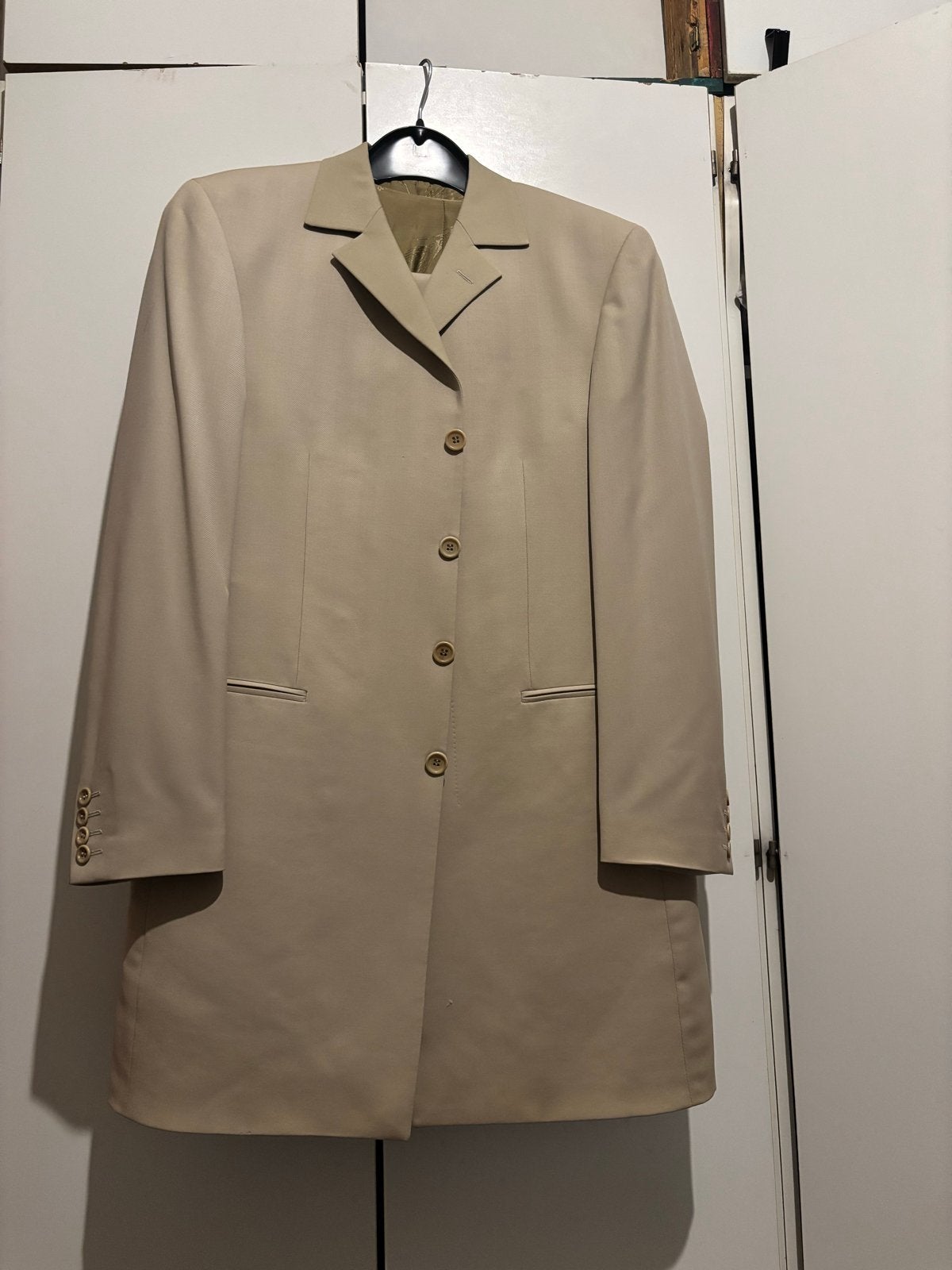Van Gils heren/trouwkostuum, Kleding | Heren, Ophalen of Verzenden, Zo goed als nieuw, Maat 52/54 (L), Beige