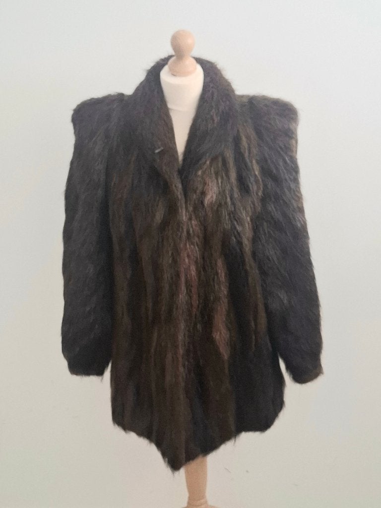 Mooie bruine bontjas, Maat 38/40 (M), Bruin, Verzenden, Onbekend