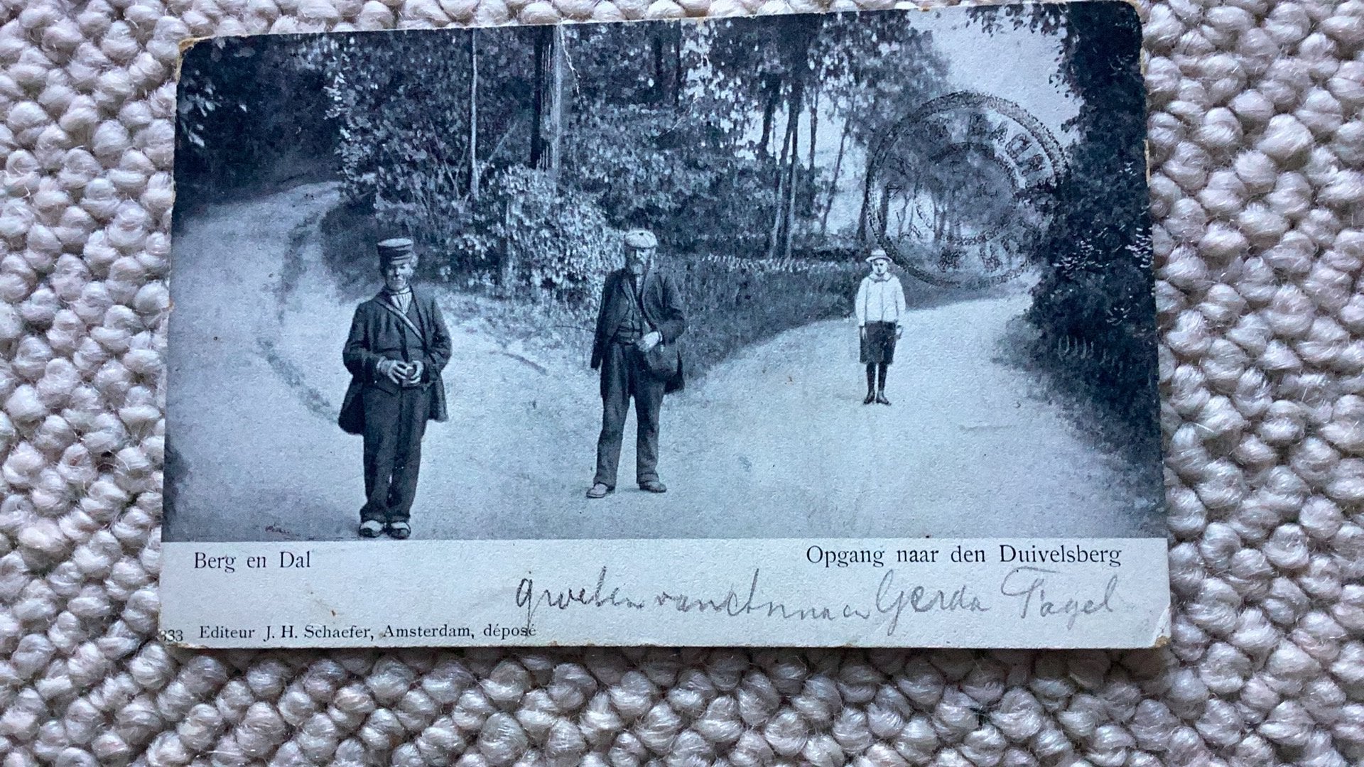 Ansichtkaart Berg en Dal Opgang naar den Duivelsberg 1900, Ophalen of Verzenden, Voor 1920, Gelopen, Gelderland