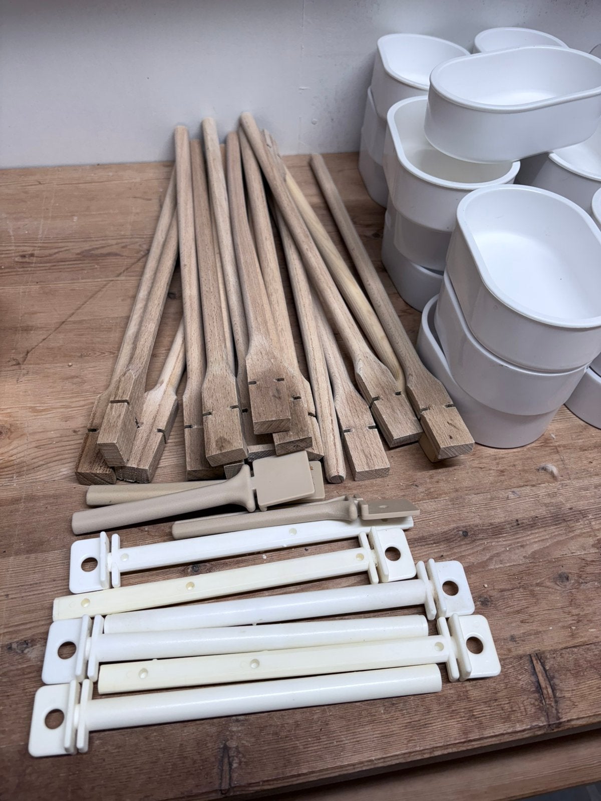Zitstokken en zitstokhouders, Ophalen of Verzenden, Gebruikt, Hout, Broedkooi of Kweekkooi