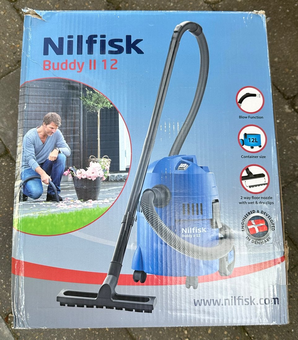 Nilfisk Buddy II 12 droog/natzuiger, Witgoed en Apparatuur, Nieuw, Ophalen of Verzenden, Waterstofzuiger, Reservoir