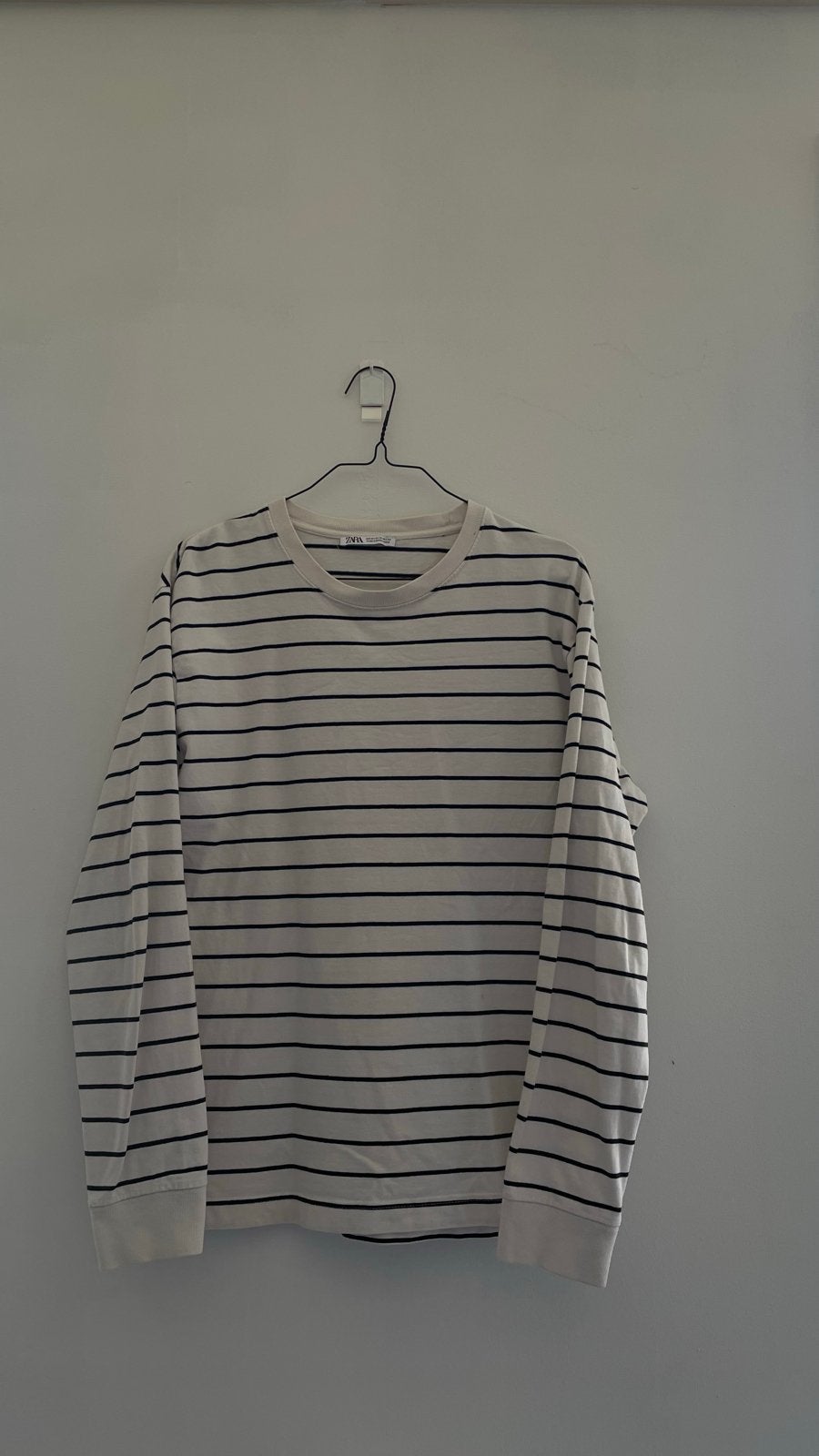 Zara gestreept shirt met lange mouwen - Maat M, Ophalen of Verzenden, Zo goed als nieuw, Maat 48/50 (M), Wit