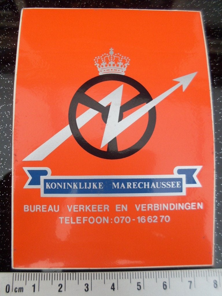2x sticker koninklijke marechaussee bureau verkeer logo, Verzamelen, Verzenden, Zo goed als nieuw, Bedrijf of Vereniging