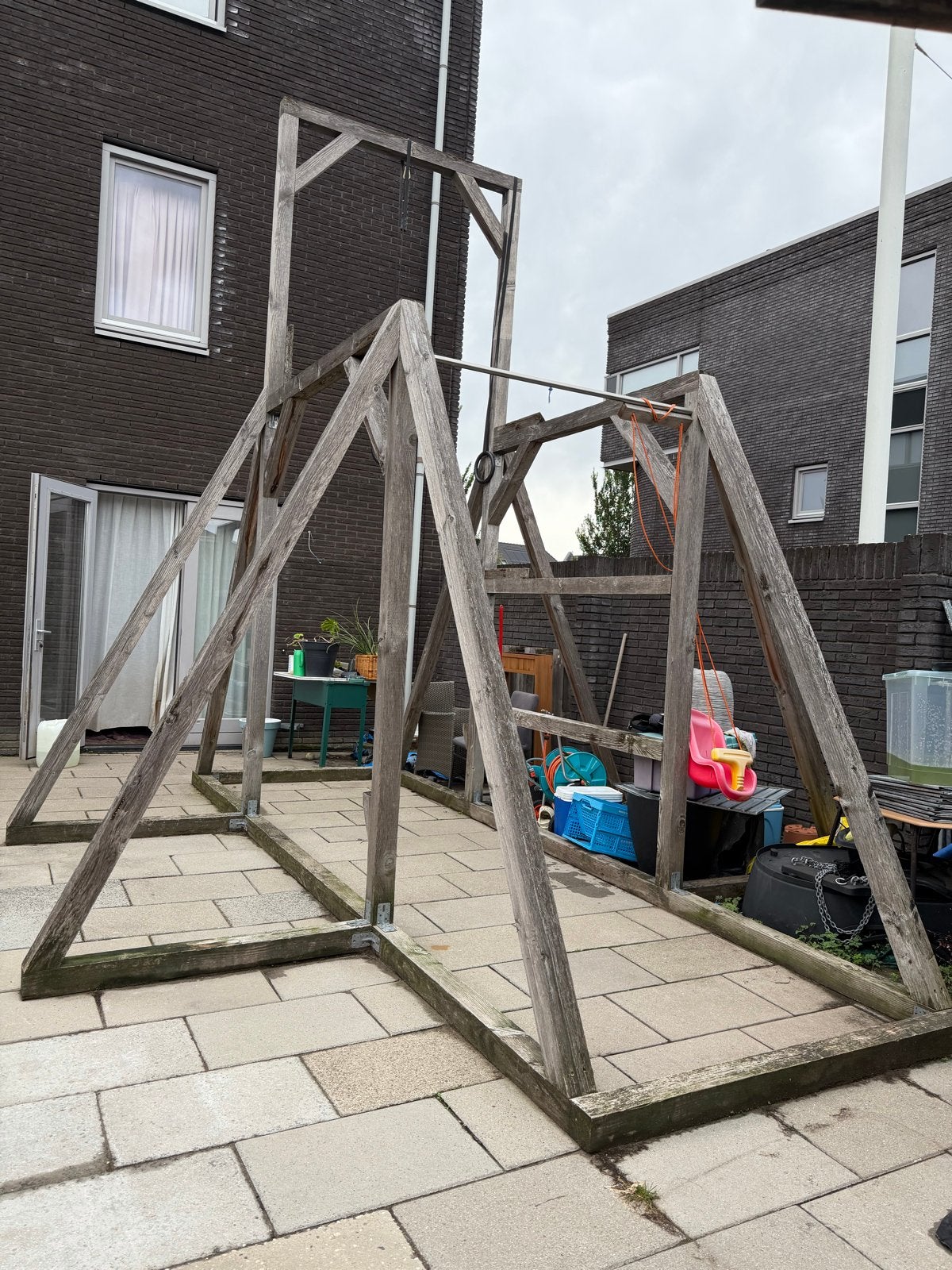 Multifunctioneel (Crossfit) gym rek - 4 meter hoog Gratis, Overige materialen, Gebruikt, Krachtstation, Armen