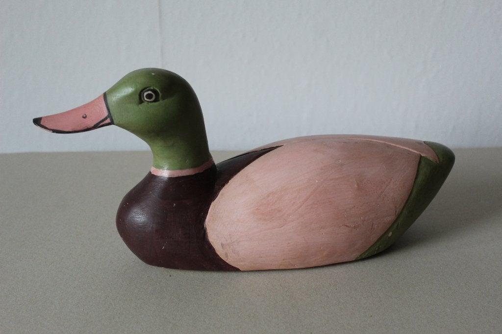 Grote houten lokeend, massief hout, Antiek en Kunst, Ophalen of Verzenden