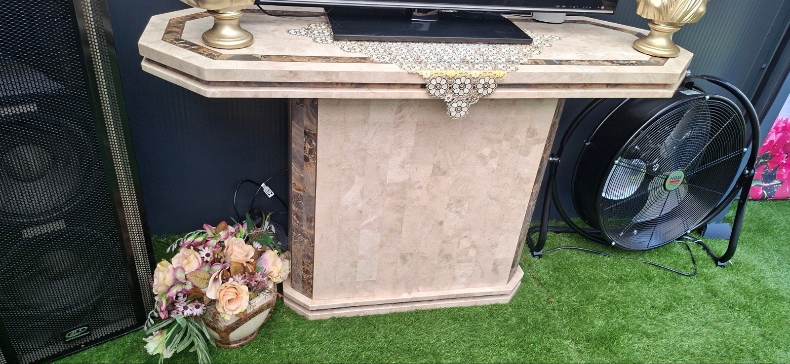 Manhattan Style sidetabel met spiegel, Huis en Inrichting, Ophalen, 25 tot 50 cm, Rechthoekig
