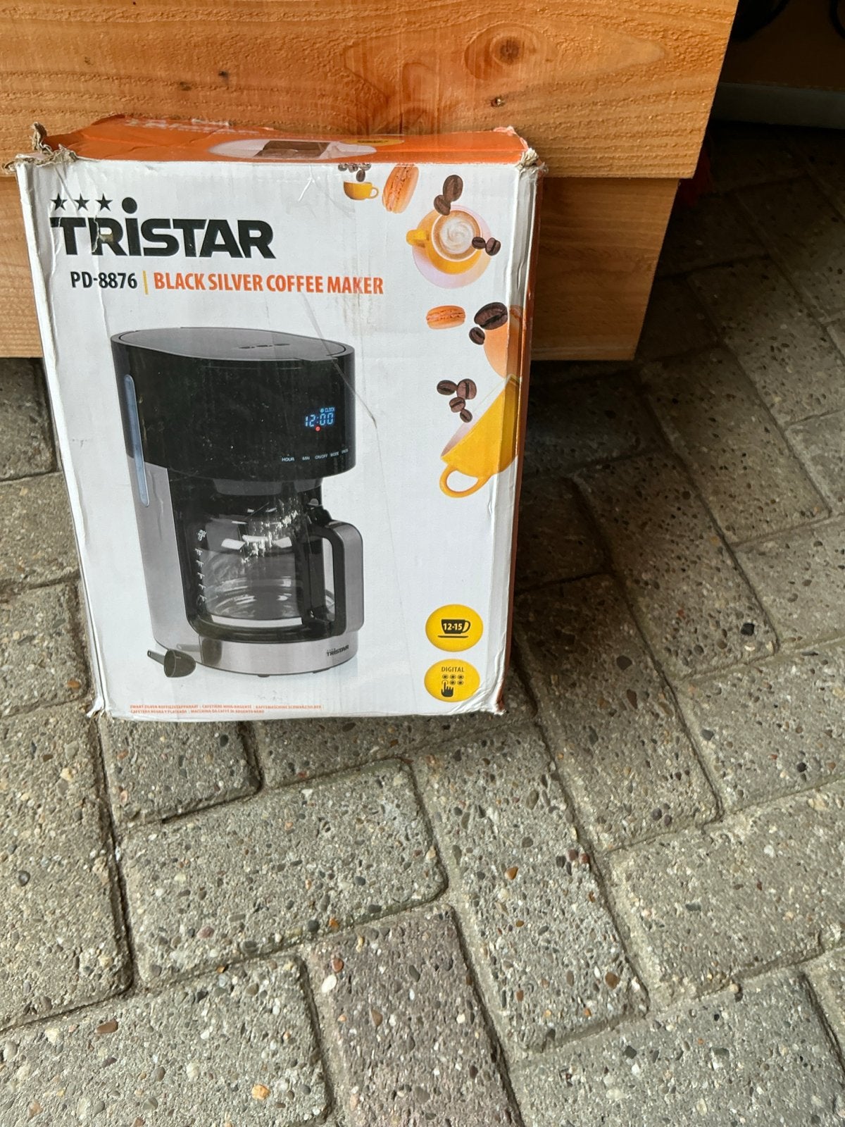 Tristar PD-8876 Zwart/Zilver Koffiezetapparaat, Ophalen, 10 kopjes of meer, Gemalen koffie, Koffiemachine