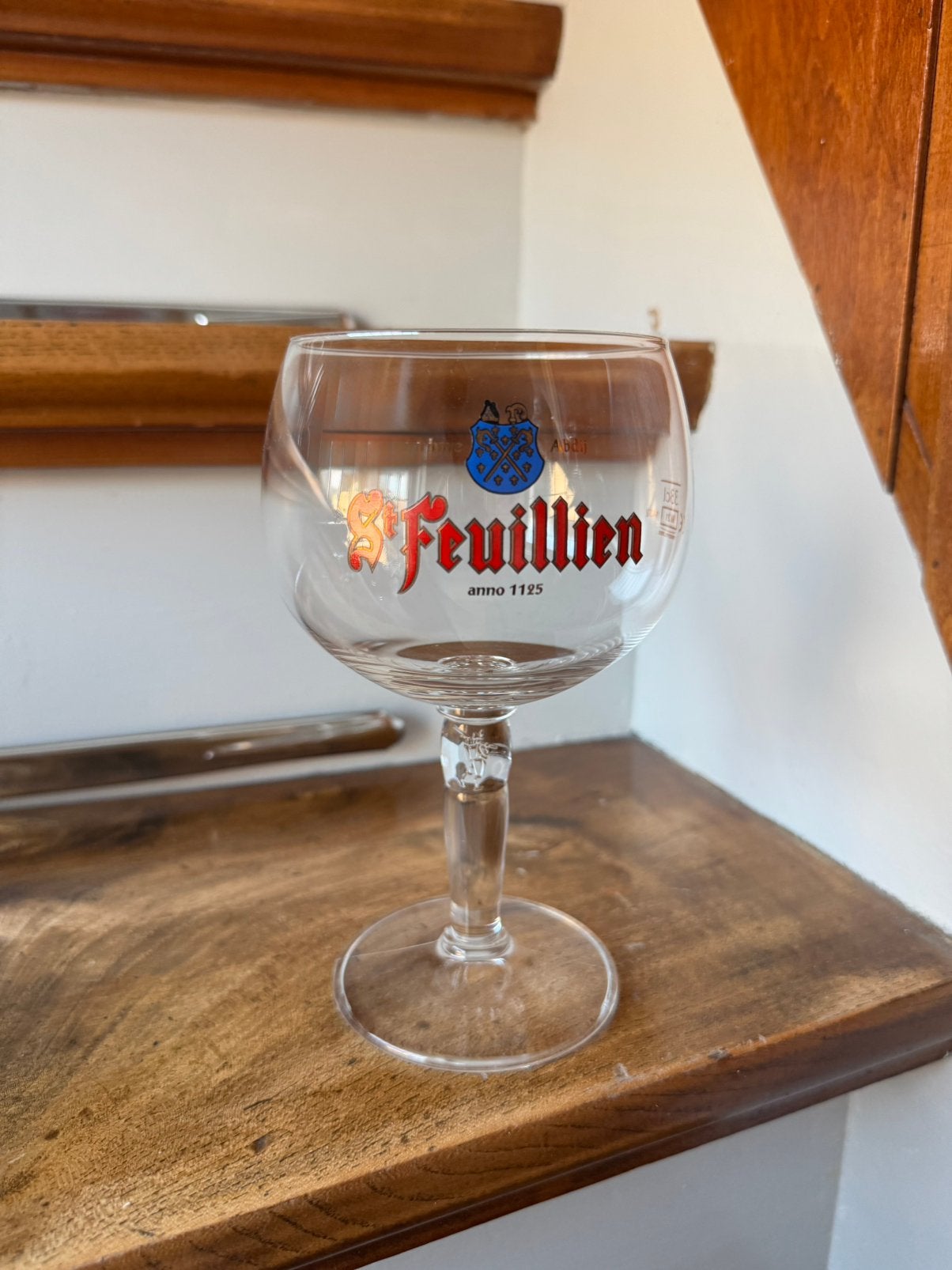 St Feuillien bierglas 0,33L, Ophalen of Verzenden, Zo goed als nieuw, Glas of Glazen, Overige merken