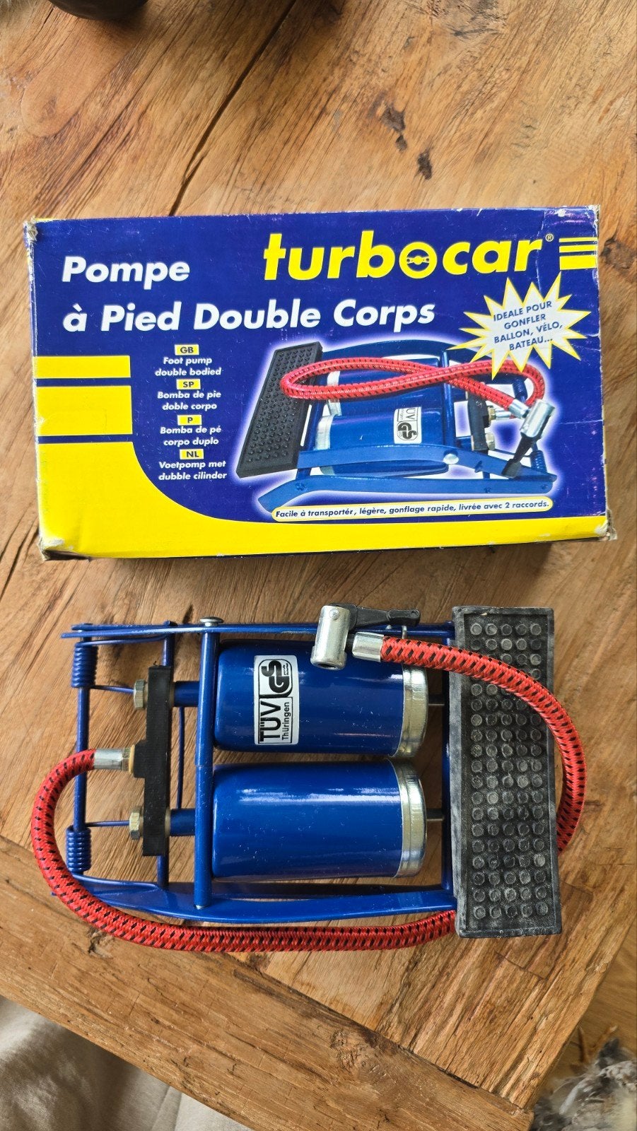 Turbocar Voetpomp Dubbele Cilinder – In Originele Verpakking, Ophalen of Verzenden