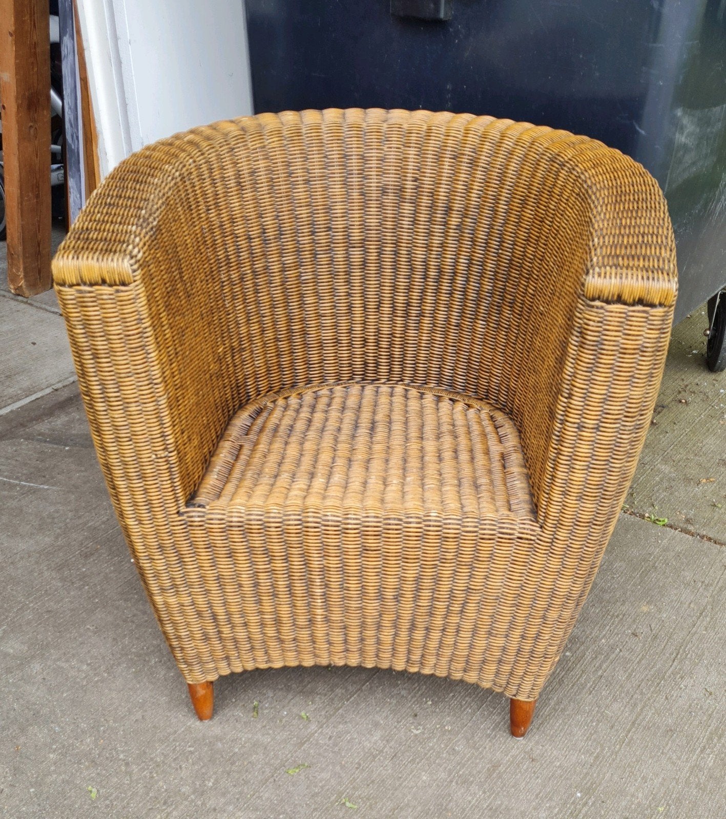 Set van 2 Rotan Fauteuils - Comfortabel en Stijlvol, Ophalen, Gebruikt, Bohemian, Natuurlijk, Tijdloos, 75 tot 100 cm