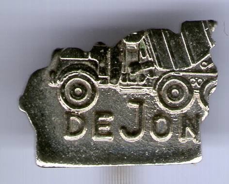 De Jong betoncentrale misdruk zilverkl speldje ( C_131), Ophalen of Verzenden, Zo goed als nieuw, Transport, Speldje of Pin