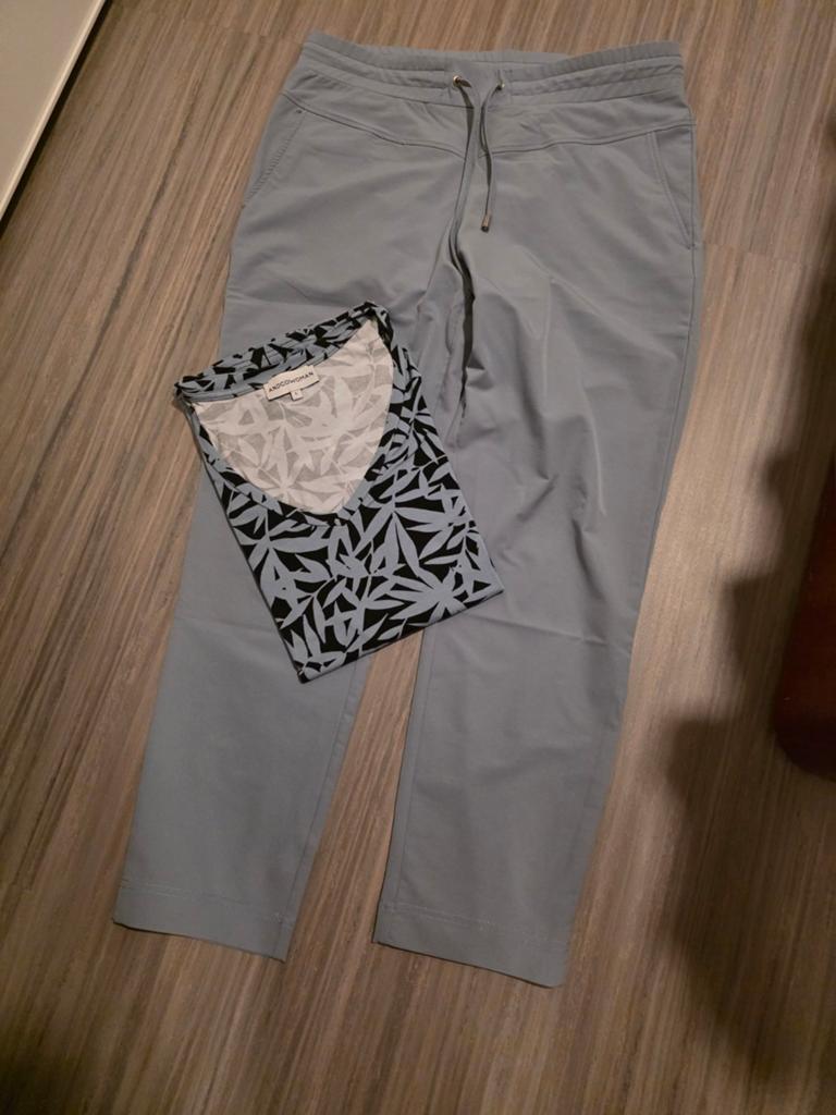 Andcowomen Travel Broek & Shirtje Set Maat L, Blauw, Maat 42/44 (L), Ophalen of Verzenden, Lang