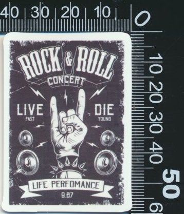 Sticker: Rock n Roll (35) - Rock n Roll Concert, Ophalen of Verzenden, Zo goed als nieuw, Bedrijf of Vereniging