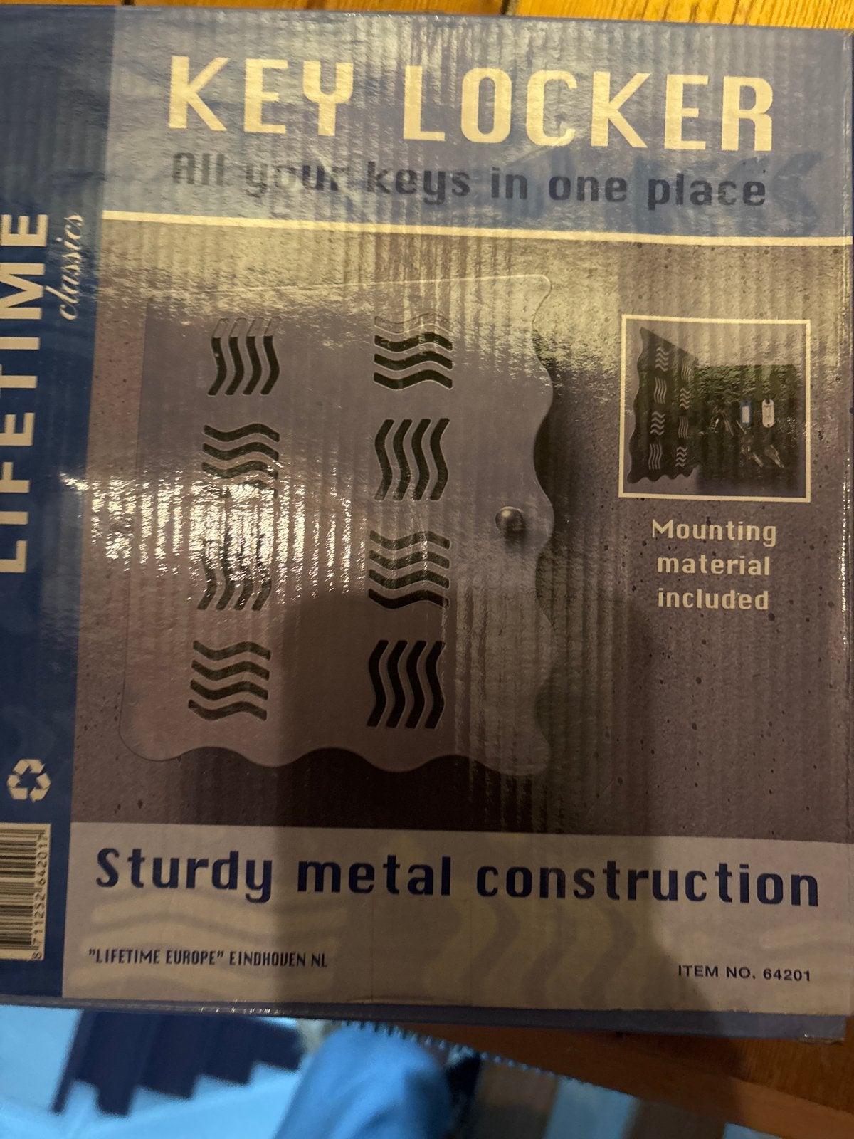 Lifetime Key Locker - Stevige metalen sleutelkluis, Nieuw, Ophalen of Verzenden, Grijs, Metaal