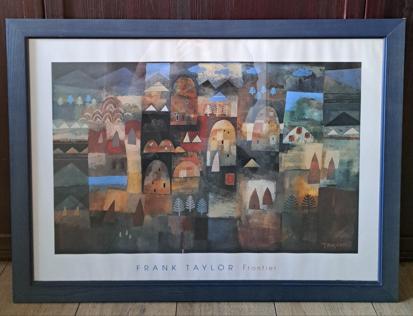 Mooi ingelijst poster/kunstwerk 'Frontier' - Frank Taylor, Ophalen