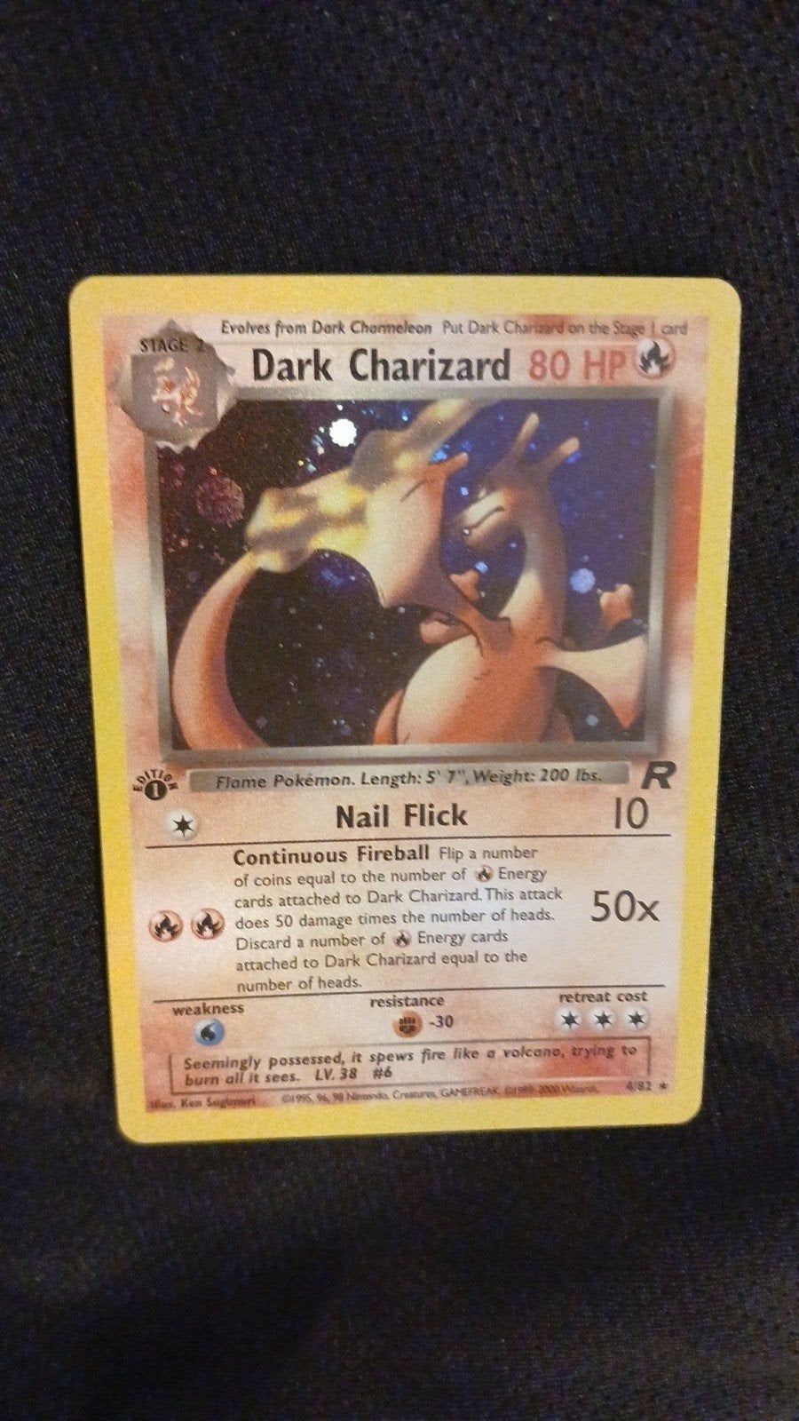 Dark Charizard Holo 1st Edition NM - Pokémon Kaart, Hobby en Vrije tijd, Verzamelkaartspellen | Pokémon, Ophalen of Verzenden