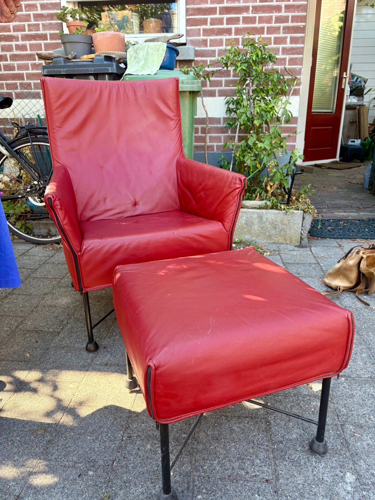 Montis Charly fauteuil Gerard van den Berg, Huis en Inrichting, Fauteuils, Ophalen, Gebruikt, 50 tot 75 cm, Leer