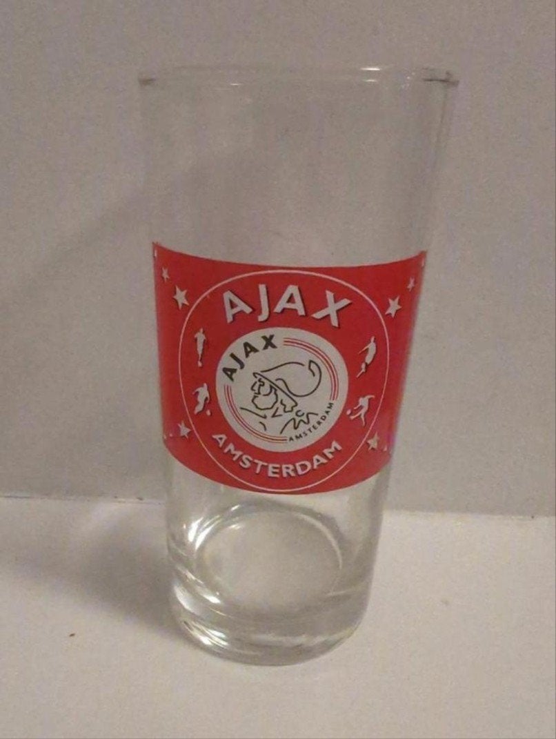 Longdrinkglas - voetbalclub Ajax, Ophalen of Verzenden, Gebruikt, Frisdrankglas
