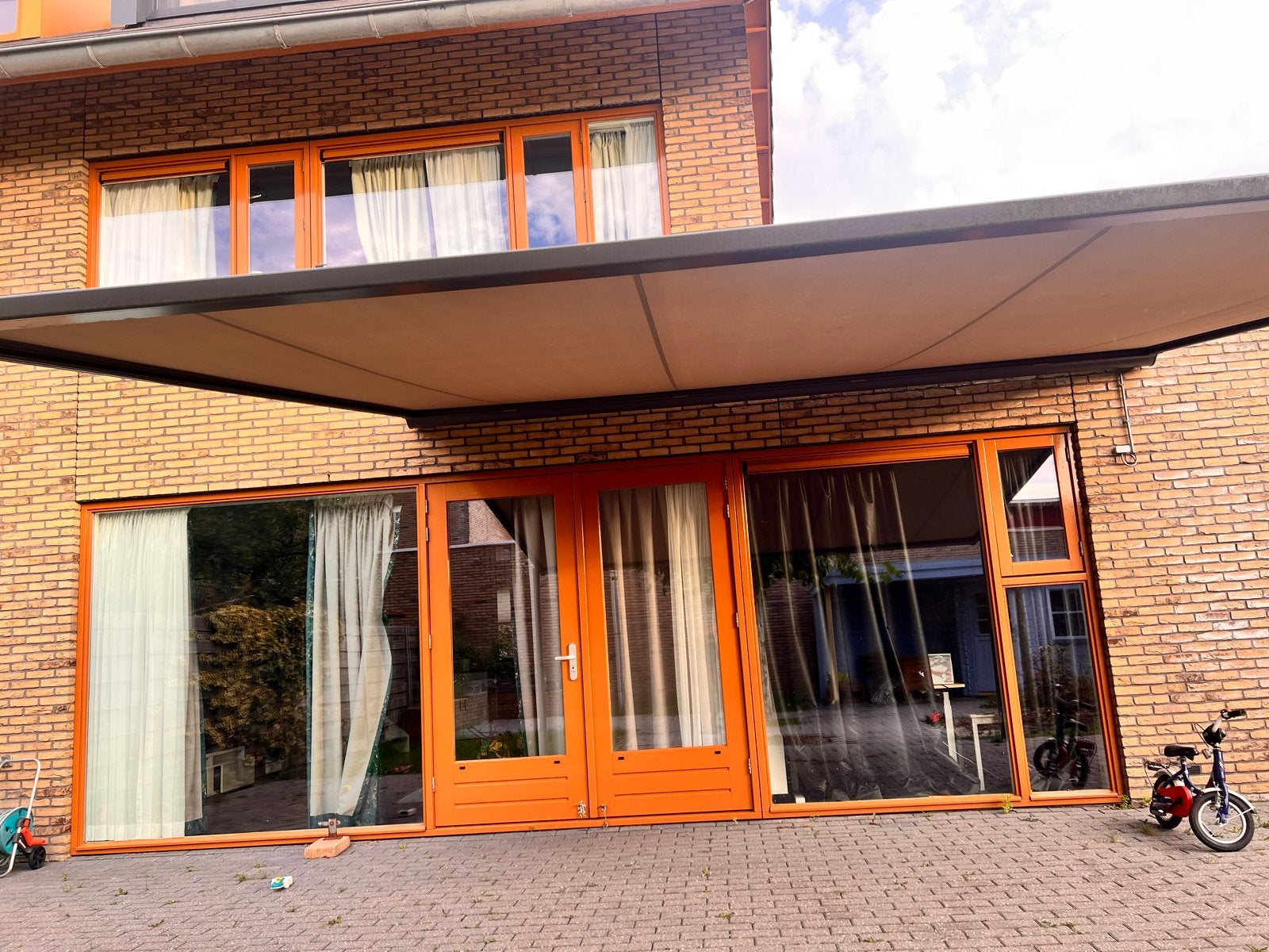 Elektrische pergola zonwering 500 x 400 cm afstandsbediening, Tuin en Terras, Ophalen, Gebruikt, 450 cm of meer, Elektrisch