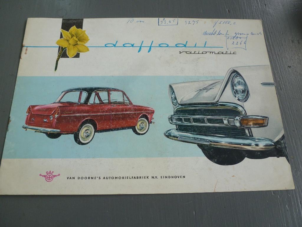 DAF folder Nederlands 1961 DAF 33 Daffodil, Ophalen of Verzenden, Gelezen, Overige merken