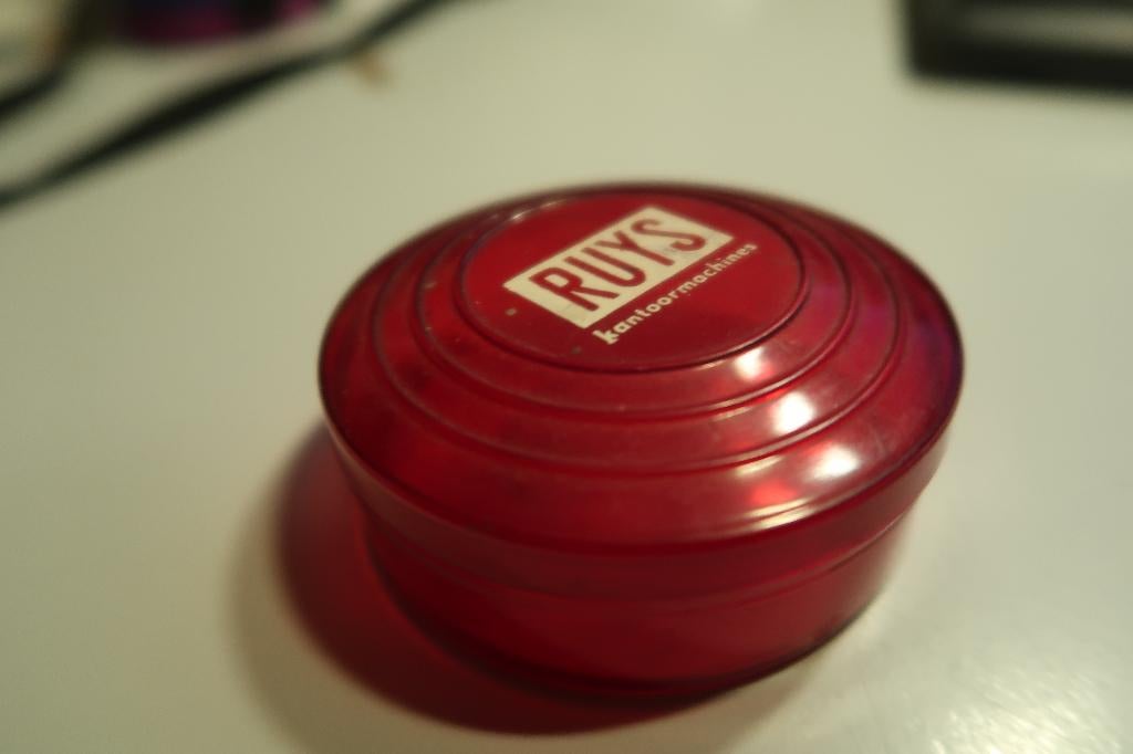 Ruys kantoormachines hard plastic rond doosje/inktlinten, Ophalen of Verzenden