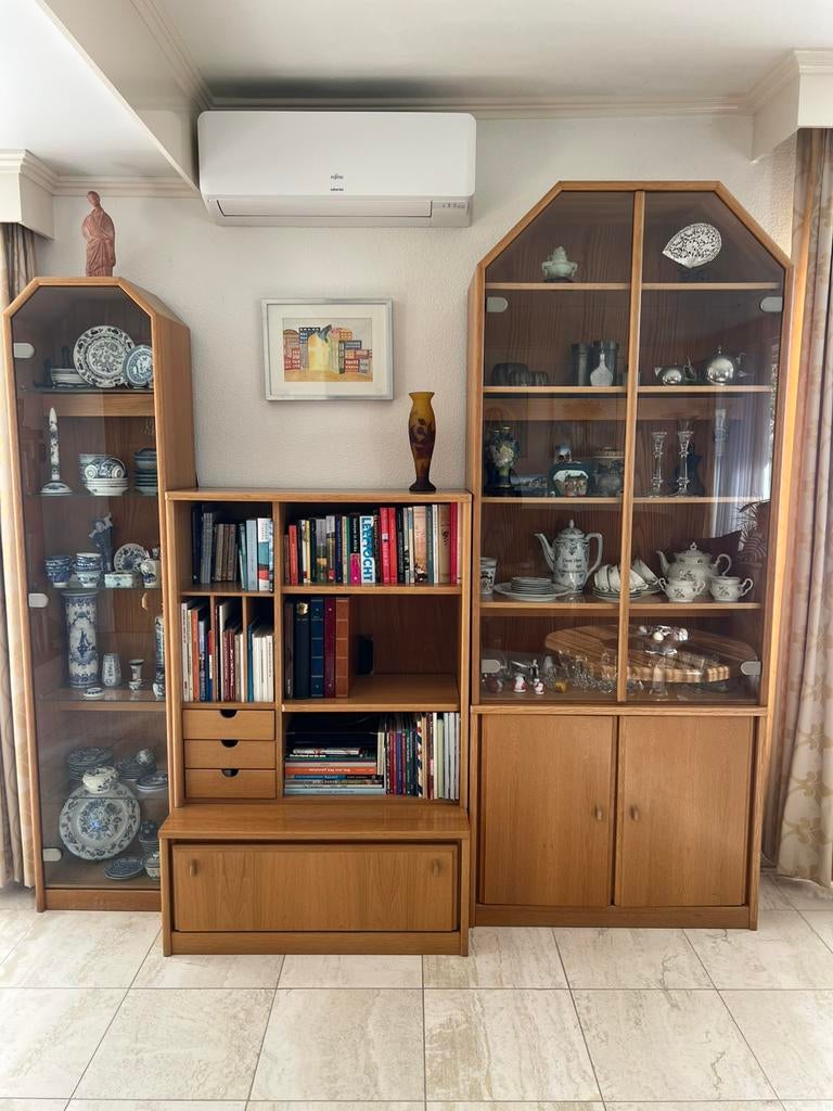 Blank Eiken kasten, 3 delen (zonder inhoud!), Ophalen, Gebruikt, 200 cm of meer, Eikenhout