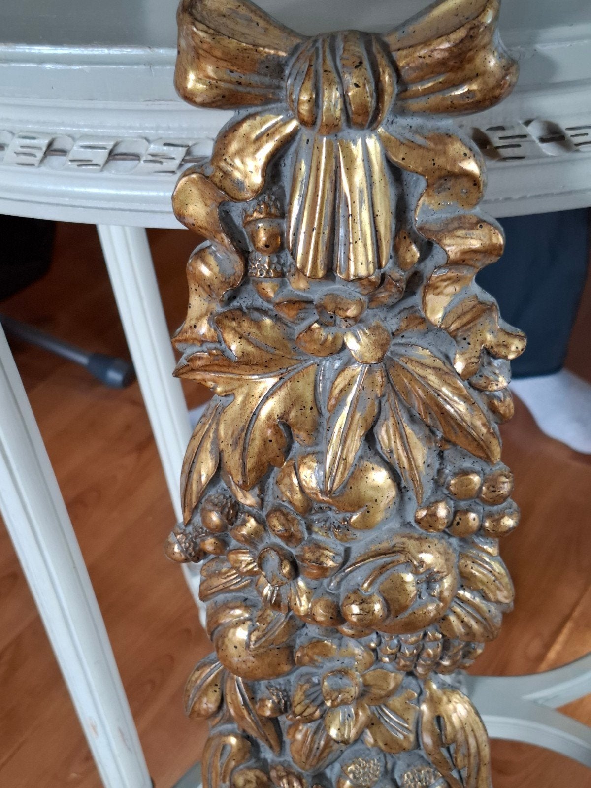 Vintage Deknudt Wandornament Louis XVI-stijl Bladgoud look, Antiek en Kunst, Ophalen of Verzenden