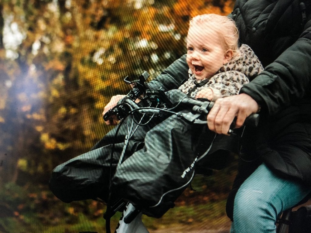 warme voetenzak + regenponcho voor op fietsstoeltje, Ophalen of Verzenden, Zo goed als nieuw
