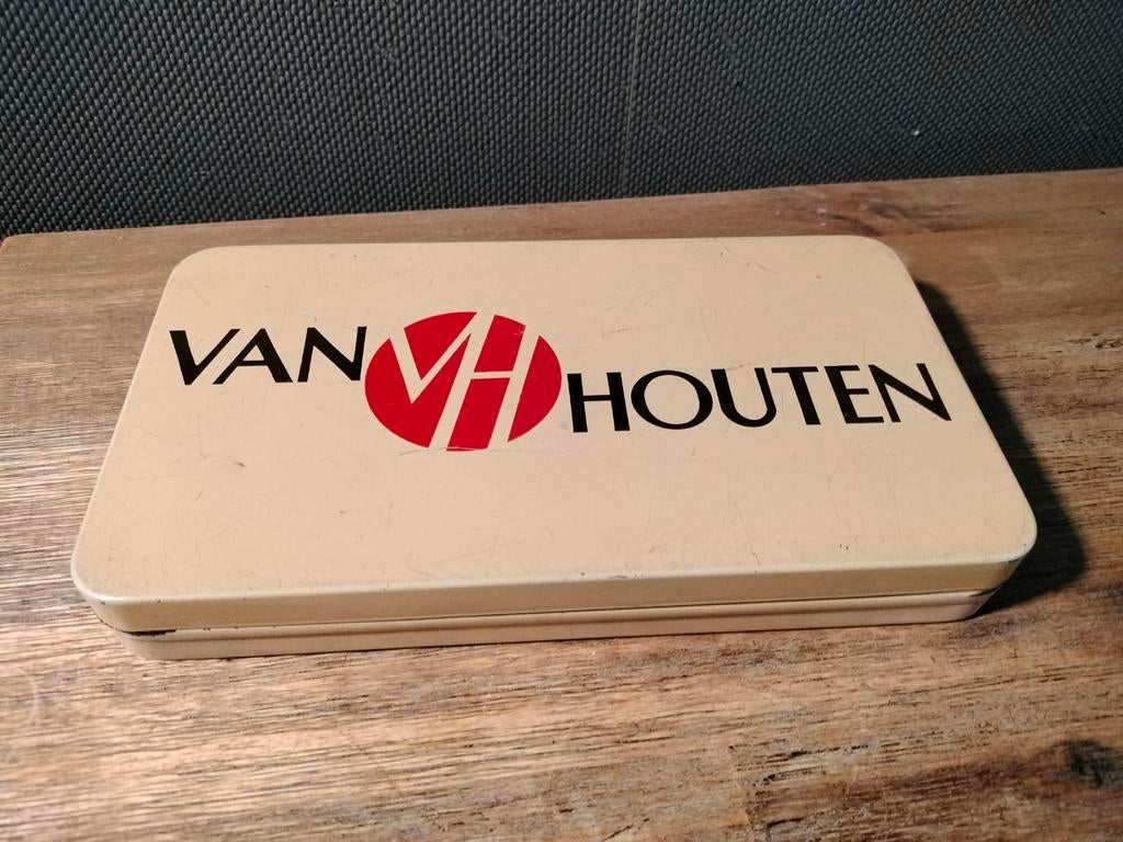Vintage Van Houten Chocolade Blik - ca. 1937, Verzamelen, Blikken, Gebruikt, Overige, Overige merken, Ophalen of Verzenden