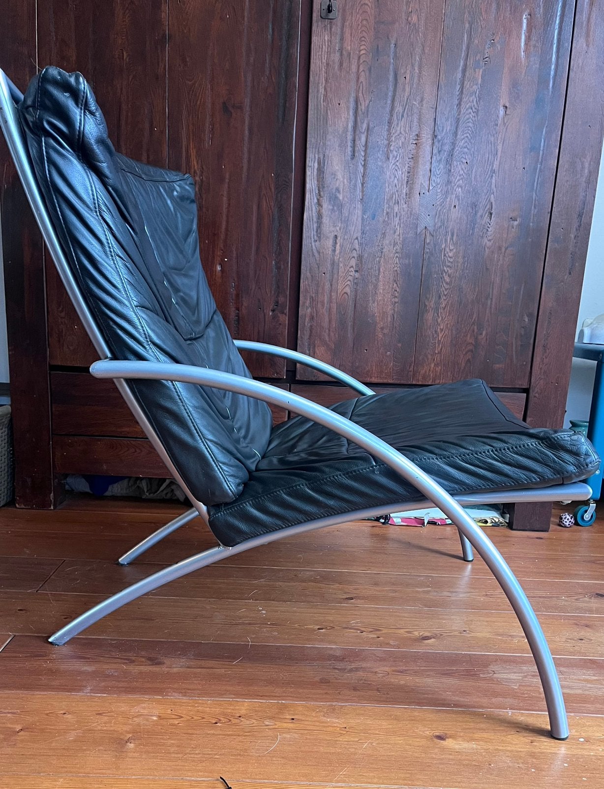 Zwarte Leren Harvink Uncle Sam Design Fauteuil, Ophalen, Gebruikt, Minder dan 75 cm, Modern