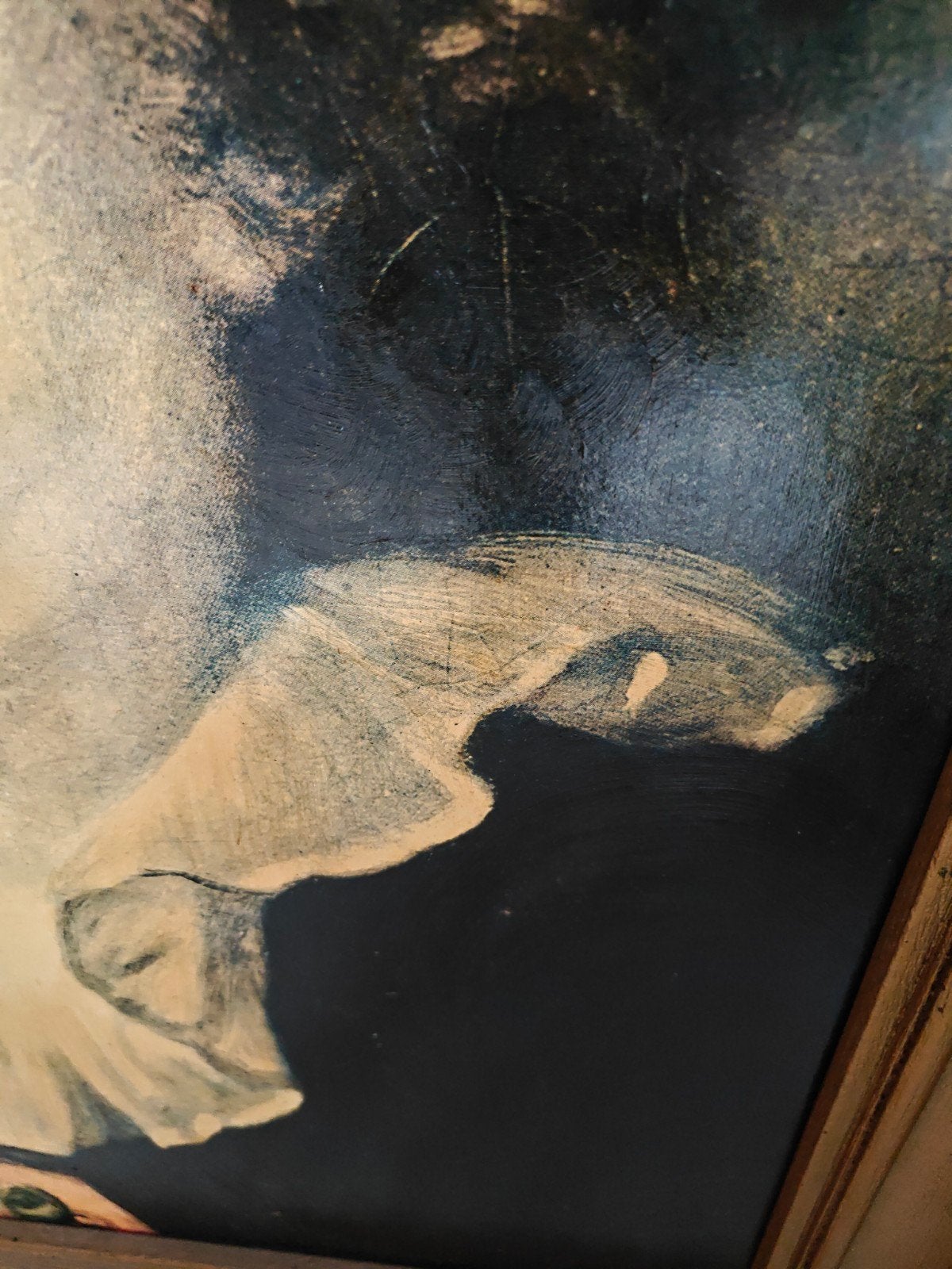 XXL Unieke Zware Prent op board GOUDEN dikke lijst 85x63 cm., Paneel, Portret of Personen, Bijzondere lijst, Ophalen of Verzenden