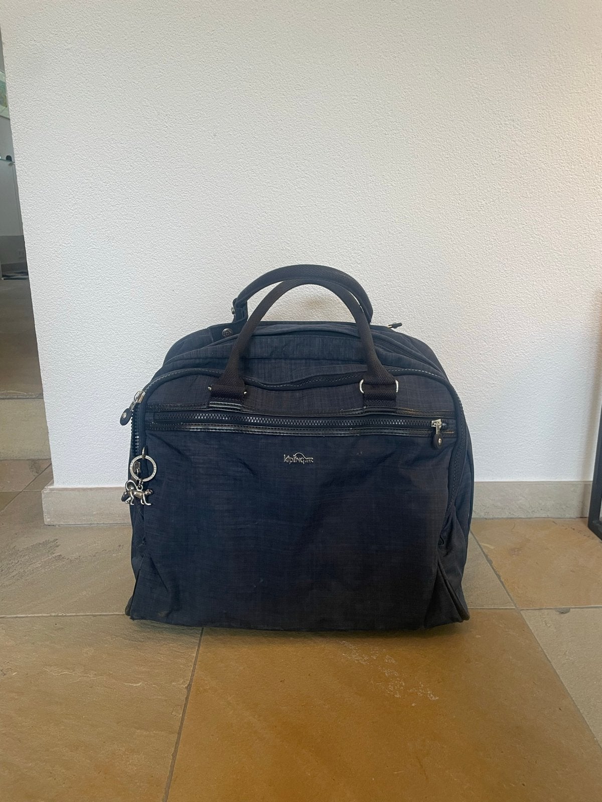 Kipling zakelijke reistas met wieltjes en handgreep, 40 tot 60 cm, Gebruikt, 20 tot 30 cm, Blauw
