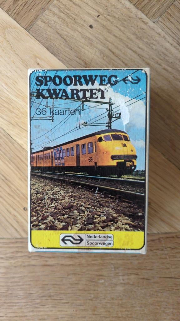 Spoorweg Kwartet - Nederlands Spoorwegen (36 kaarten), Drie of vier spelers, Ophalen of Verzenden, Gebruikt, Nederlandse Spoorwegen