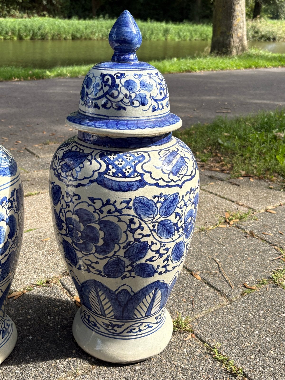 Prachtige XXL Chinoise Vazen - Blauw-wit Keramiek, Ophalen of Verzenden