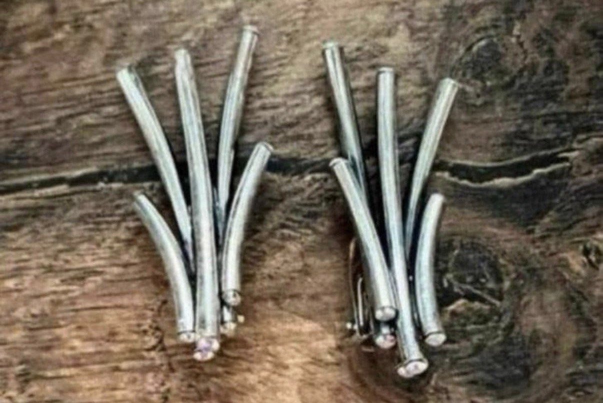 Hele aparte clips oorbellen met beide kanten steentjes 5 cm, Ophalen of Verzenden, Zo goed als nieuw, Zilver, Overige materialen