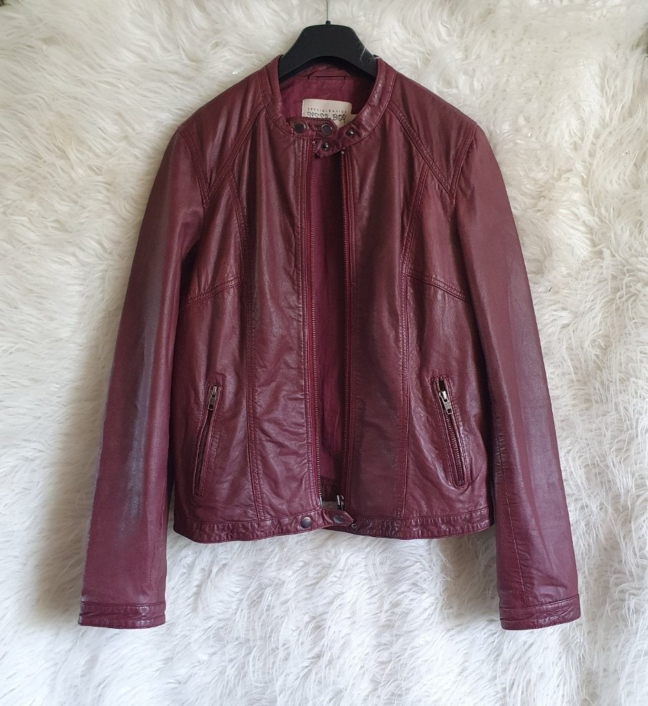 Sissy-Boy leren jasje maat M lamsleer bordeaux jack leer, Maat 38/40 (M), Overige kleuren, Sissy-Boy, Ophalen of Verzenden
